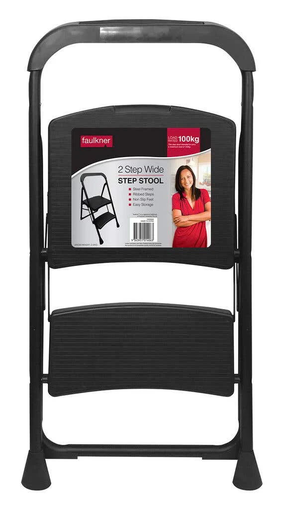 Faulkner 2 Step Wide Ladder Domestic 100kg 4 Faulkner 2 Step Wide Ladder Domestic 100kg - Image 2