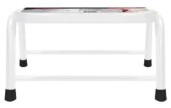 Faulkner 1 Step Stool For Domestic Use White 100Kg -Home Hardware 6102958 2 4