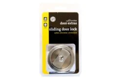 Trio Sliding Door Lock Entrance Satin Chrome - 1 Pack