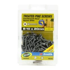 Zenith Screw Treated Pine Tufcote Square Drive 8G X 20mm - 100 Pack