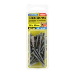 Zenith Screw Treated Pine Tufcote Square Drive 8G X 40mm - 25 Pack