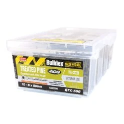 Buildex Treated Pine Screw Square Drive Countersunk 10 - 8 X 50mm - 500 Pack