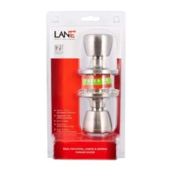 Lane Guardian Knobset Passage Satin Stainless Steel -Home Hardware 6253272 1 1