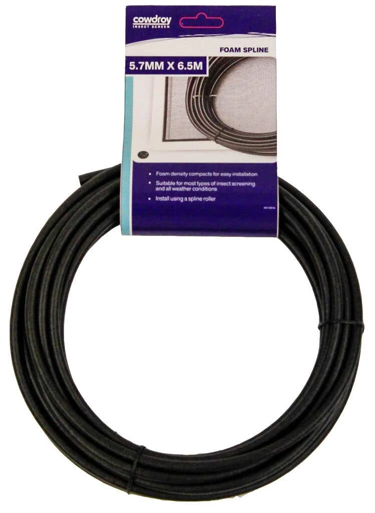 Cowdroy Foam Spline 5.7mm X 6.5m 3 Cowdroy Foam Spline 5.7mm X 6.5m