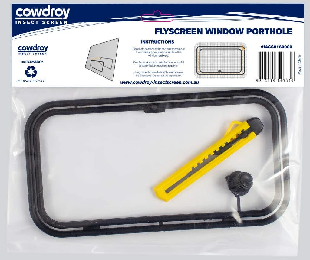Cowdroy Flyscreen Porthole 190 X 100mm 4 Cowdroy Flyscreen Porthole 190 X 100mm - Image 2