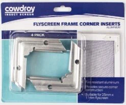 Cowdroy Flyscreen Frame Corner Aluminum - 4 Pack