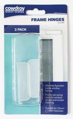 Cowdroy Flyscreen Frame Hinges Clear - 2 Pack