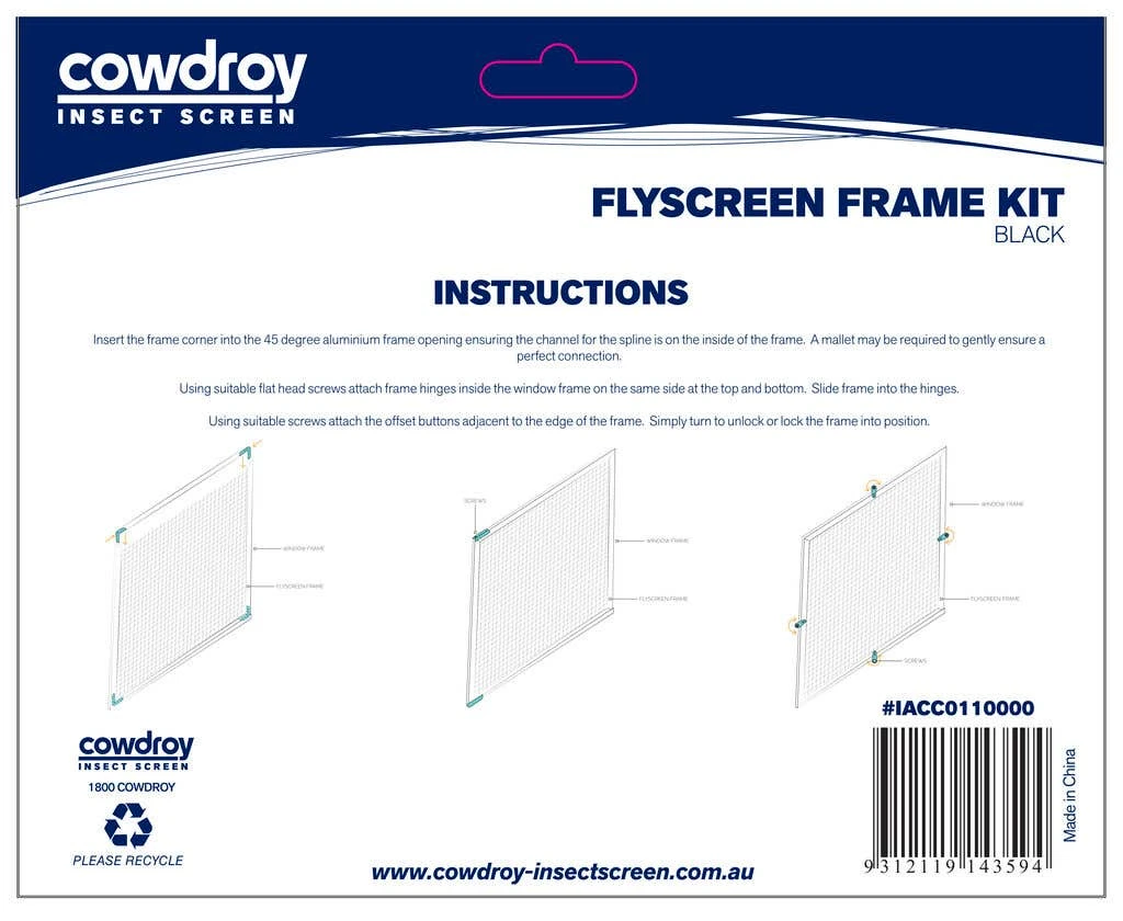 Cowdroy Flyscreen Frame Kit 4 Cowdroy Flyscreen Frame Kit - Image 2