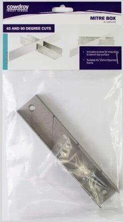 Cowdroy Mitre Box Aluminum Suits 25mm Frame 140mm