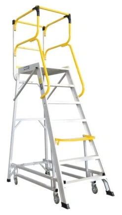 Bailey Ladderweld Access Platform Ladder 200kg Industrial 7 Step