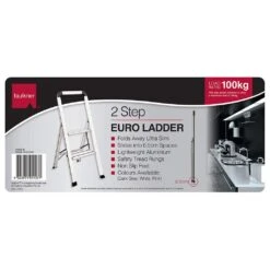 Faulkner 2 Step Euro Ladder Domestic White 100kg 9 Faulkner 2 Step Euro Ladder Domestic White 100kg -Home Hardware 6303572 3 5