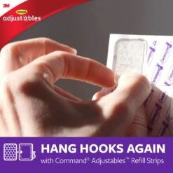 Command Adjustables Repositionable Wall Clips Clear Small - 14 Pack -Home Hardware 6379291 4 6