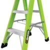Hurricane Hi-Vis Fibreglass Double Sided Ladder 120kg Industrial