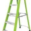 Hurricane Hi-Vis Fibreglass Single Sided Ladder 120kg Industrial 1.8m