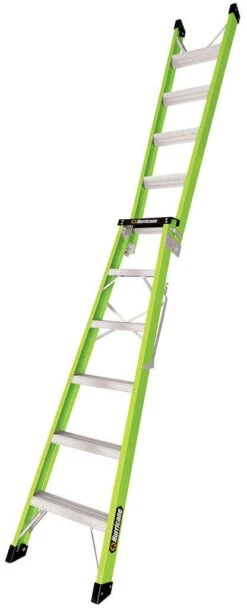 Hurricane Hi-Vis Fibreglass Dual Purpose Ladder 120kg Industrial 1.8-3.2m 8 Hurricane Hi-Vis Fibreglass Dual Purpose Ladder 120kg Industrial 1.8-3.2m -Home Hardware 6425607 2 3