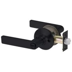 Lockwood Symmetry Entrance Set Lever 3 Matt Black
