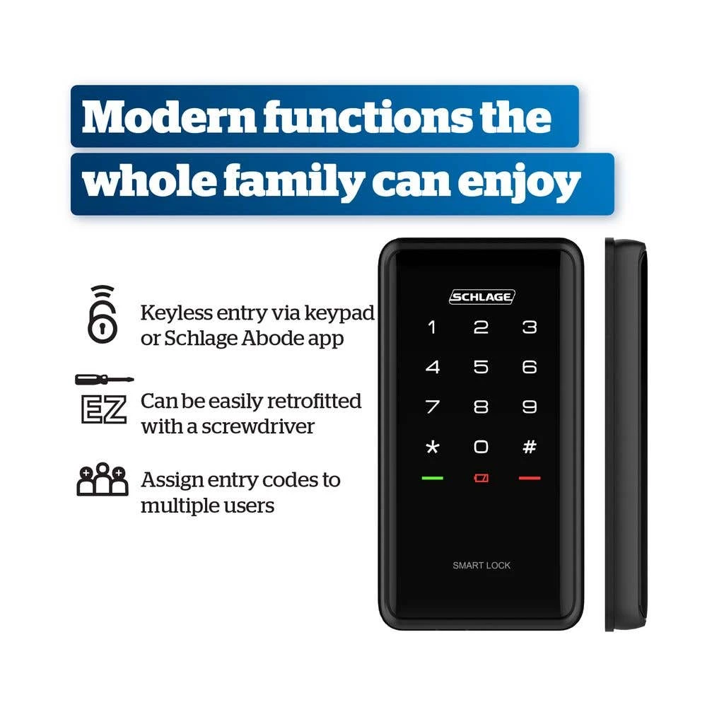 Schlage Ease S1 Keyless Smart Lock Deadbolt 5 Schlage Ease S1 Keyless Smart Lock Deadbolt - Image 3