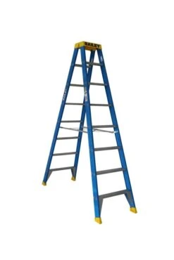 Bailey Pro Punchlock Fibreglass Double Sided Stepladder 150kg Industrial 8 Step