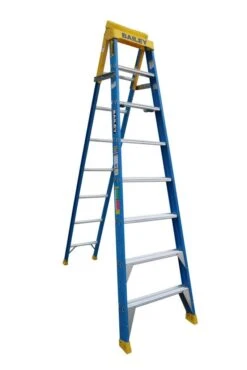 Bailey Pro Punchlock Fibreglass Step Extension Ladder 150kg Industrial 8 Step