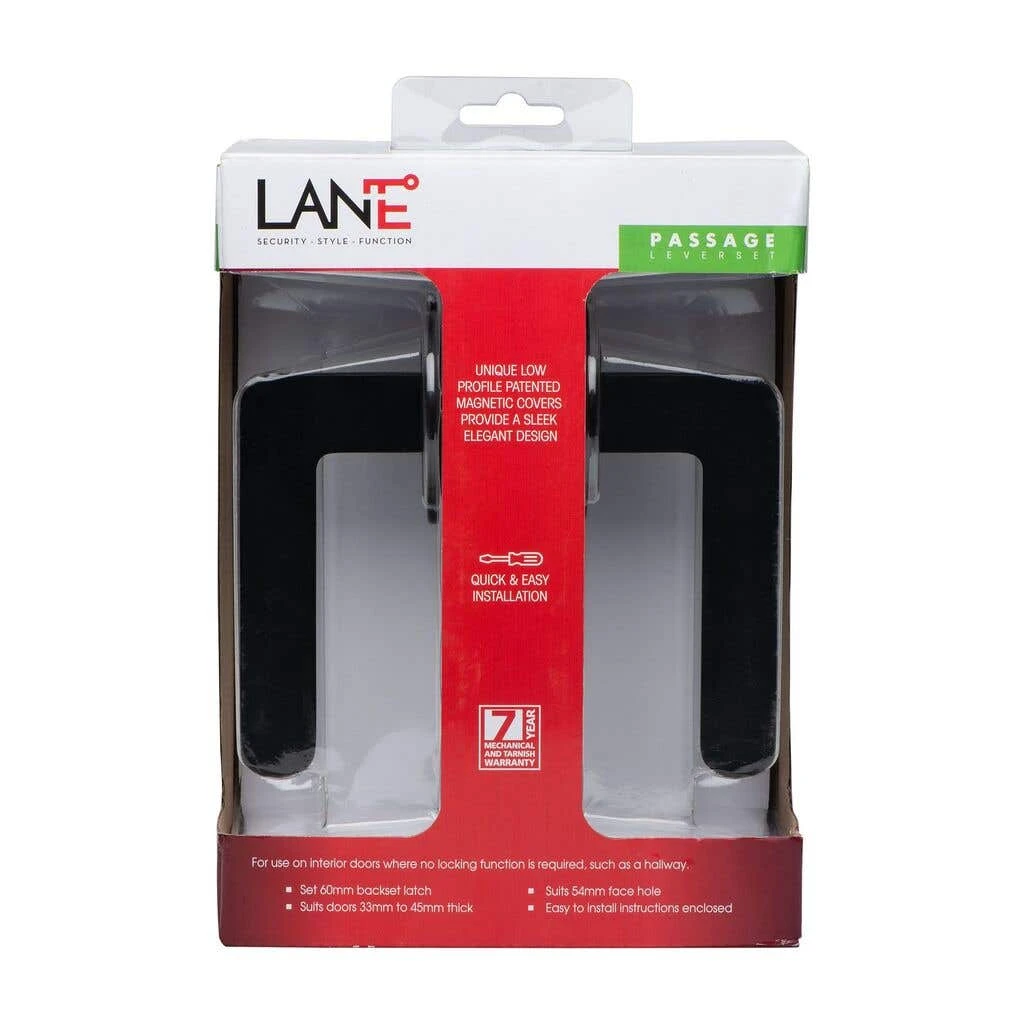 Lane Gianna Low Profile Leverset Passage Round Matte Black 4 Lane Gianna Low Profile Leverset Passage Round Matte Black - Image 2