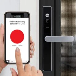 Yale Unity Digital Smart Security Screen Door Lock Silver -Home Hardware 6744833 2 1