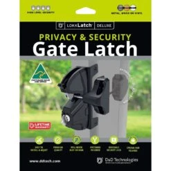 D&D Technologies LokkLatch Deluxe Privacy & Security Gate Latch -Home Hardware 6764781 4 2