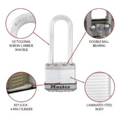 Master Lock 45mm Magnum With Extra Long Shackle Padlock 64mm -Home Hardware 6816987 4 3