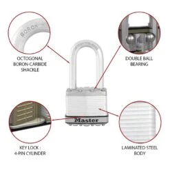 Master Lock Magnum With Long Shackle Padlock 51mm - 4 Pack -Home Hardware 6816995 2 3