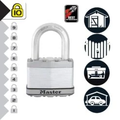 Master Lock 64mm Magnum With Long Shackle Padlock 38mm -Home Hardware 6817001 3 3