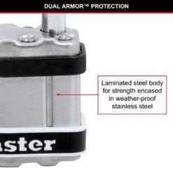 Master Lock Padlock Excell Stainless Steel Covered 44mm 15 Master Lock Padlock Excell Stainless Steel Covered 44mm -Home Hardware 6817019 5 2