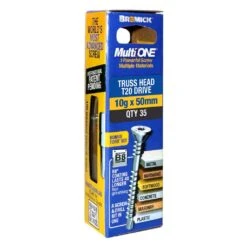 Bremick Screw MultiOne Countersunk Truss Head Torx Drive 20 B8 Coated 10g X 50mm - 35 Pack