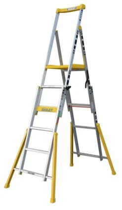 Bailey Adjustable Platform Ladder 3-6 Step Aluminum Industrial 170Kg