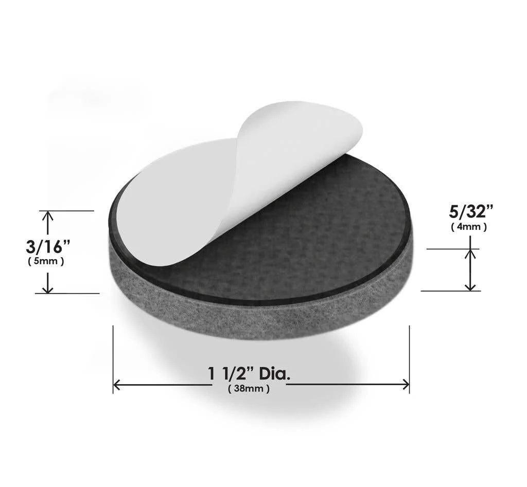 Slipstick Peel & Stick Felt Assorted Sizes Grey 4 Slipstick Peel & Stick Felt Assorted Sizes Grey - Image 2