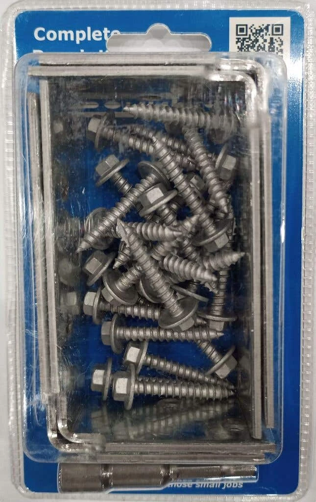 Angle Bracket Repair Kit 60 X 100 X 35mm - 4 Pack 5 Angle Bracket Repair Kit 60 X 100 X 35mm - 4 Pack - Image 3