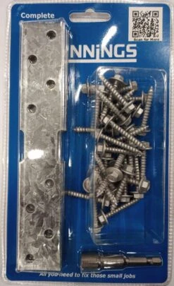 Plate Bracket Repair Kit 200 X 35mm - 4 Pack 7 Plate Bracket Repair Kit 200 X 35mm - 4 Pack -Home Hardware 6927321 2 4