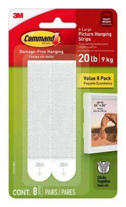 Command Picture Hanging Strips White XL 9Kg - 8 Pack