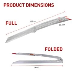 Rigg Aluminium Foldable ATV Loading Ramp Silver - 2 Piece 13 Rigg Aluminium Foldable ATV Loading Ramp Silver - 2 Piece -Home Hardware 7016694 3 2