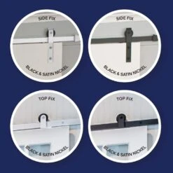 Cowdroy Barn Door Hardware Kit With Top Fix Black 2m -Home Hardware 7045545 4