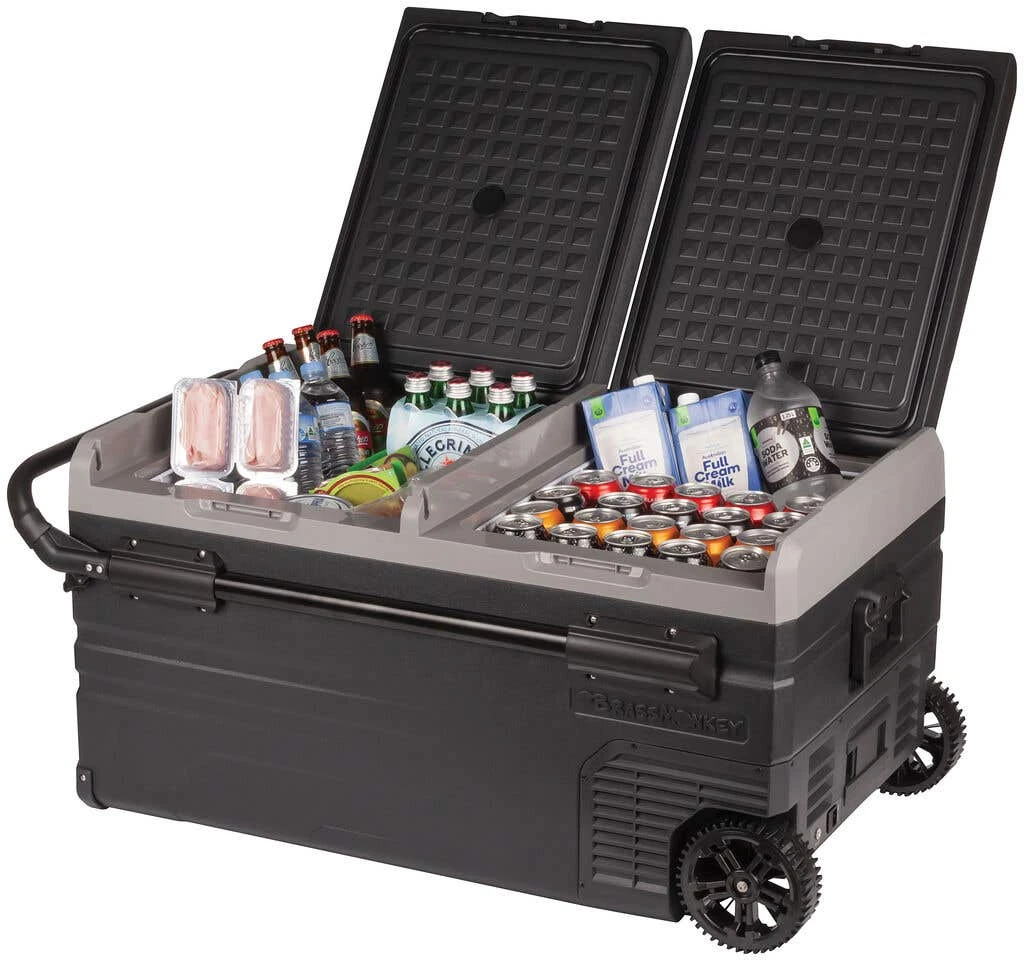 Brass Monkey Portable Fridge DC/AC DZ Handle Solar Charge 95L 3 Brass Monkey Portable Fridge DC/AC DZ Handle Solar Charge 95L