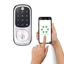 Yale SMART Deadbolt With Key Override & Home Module Satin Chrome