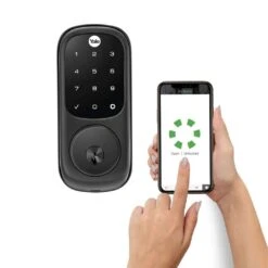 Yale SMART Deadbolt With Key Override & Home Module Matte Black