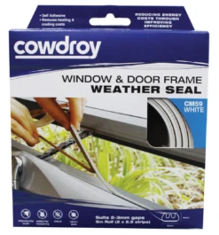 Cowdroy Grooved Rubber Window & Door Weather Seal 4 X 9mm CM59