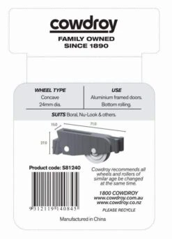 Cowdroy Adjustable Door Carriage With Nylon Wheel 7 Cowdroy Adjustable Door Carriage With Nylon Wheel -Home Hardware s81240 3