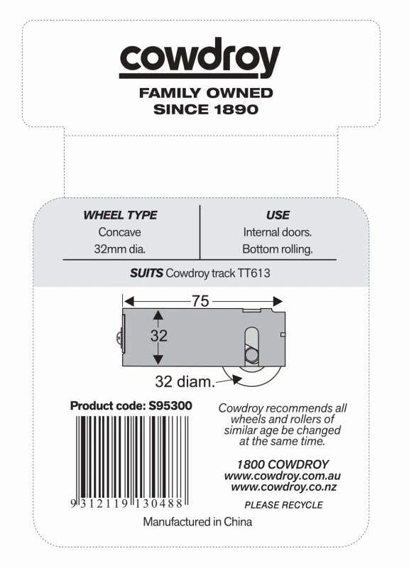 Cowdroy Sliding Door 32mm Concave Wheel Sheave Pair 5 Cowdroy Sliding Door 32mm Concave Wheel Sheave Pair - Image 3